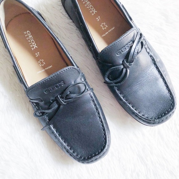 Geox Respira Flats black Casual Flats Bow Fronts SZ37 - Picture 5 of 8